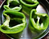 A picture of step 1 of Dhokla shimla mirch.