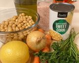 A picture of step 1 of Chickpeas Salad/Salad Kacang Arab.