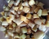A picture of step 2 of Vickys Pear and Apple Butterscotch Crumble, GF DF EF SF NF.
