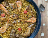 Foto del paso 4 de la receta: Fideuá mixta de conejo y gambón