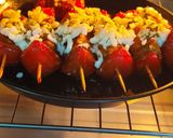A picture of step 8 of Peri Peri Cheesy Chicken Shashlik.