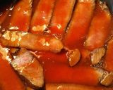A picture of step 3 of Buttery London Broil with Slobber Knocker sauce.