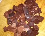 A picture of step 1 of WET FRIED LIVER* SAUTÉED *CABBAGE*UGALI.