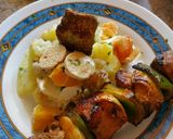 Foto del paso 4 de la receta: Ensaladilla malagueña con bacalao, naranja y huevas de merluza