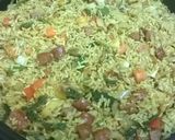 A picture of step 8 of Nasi goreng or savoury rice.