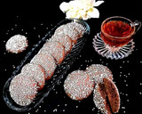 عکس مرحله 2 از دستور کلوچه شکلاتی کنجدی 😋🥰 Chocolate sesame cookies