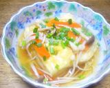 A picture of step 4 of Fried Tofu with Mushroom Sauce.