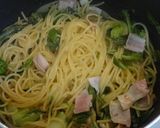 A picture of step 4 of Spring Cabbage Spaghetti Aglio, Olio e Peperoncine Made in a Pan.