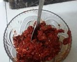 A picture of step 2 of Red chilli and garlic chutney (without gas).