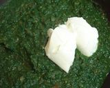A picture of step 11 of 'Saag Paneer' Indian Spinach Curry.