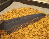 A picture of step 4 of Crispy Walnut and Cranberry Florentines.