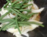 A picture of step 2 of My Green Bean, broccoli and onion fry. 😊.