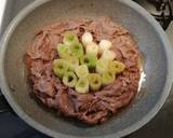Negi Gyudon - beef bowl toping daun bawang langkah memasak 4 foto