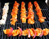 A picture of step 15 of Mike's Garlic Sriracha Chicken Scewers.