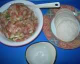 A picture of step 11 of Two Ways to Make Red Yeast Cabbage and Yellow Chive Dumplings (Boiled Dumplings + Potstickers).