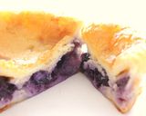 A picture of step 5 of Tiny Blueberry Cheesecakes.