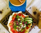 A picture of step 4 of Masala papad bowl.