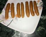 A picture of step 2 of Wheat Flour Jaggery Fingers.