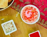 A picture of step 6 of Roohafza Shrikhand.
