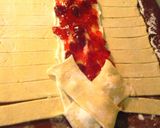 A picture of step 2 of sunshines's cream cheese cherry braid danish.