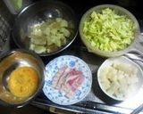 A picture of step 1 of Fluffy Omelette with Mochi.