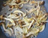 A picture of step 5 of Oyster and Spinach Gratin with Soy Milk and White Miso Sauce.