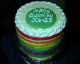 Foto langkah ke 9 dari resep Rainbow Cake.