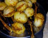 A picture of step 1 of Stuffed brinjal potato.