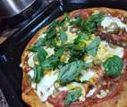 5 Pizza Integral De Espárragos Y Tomate Con Albahaca