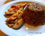 A picture of step 1 of Mujadara with Pickled Baby Eggplant.