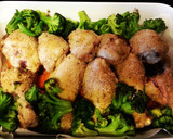 A picture of step 7 of Roasted Chicken, potatoes and veggies.