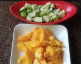 A picture of step 1 of Mango Juice.
