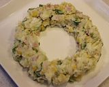 A picture of step 3 of Christmas Potato Salad Wreath.