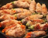 A picture of step 3 of Carrot Pork Rolls.