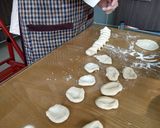 A picture of step 2 of My Crispy Skillet Potstickers with Ice Lattice.