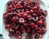 A picture of step 7 of ''Flan aux Cerises' Cherry Tart.