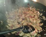 A picture of step 2 of low fat lamb goulash.