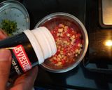A picture of step 2 of Masala Papad.