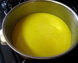 A picture of step 4 of Soy Milk Soup with Kabocha Squash and Corn.