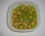 A picture of step 3 of Olives with Pesto Genovese.