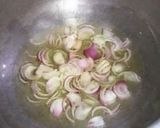 A picture of step 1 of Aloo bangan ki sabzi (eggplant curry with potato).