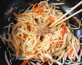 A picture of step 4 of Memil Jeonbyeong (Buckwheat Crepe) Style Fresh Spring Rolls.