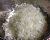 A picture of step 1 of Onion Okonomiyaki.