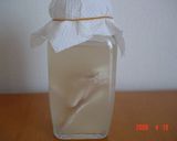 A picture of step 1 of Sake Lees Yeast - Liquid Bread Starter.