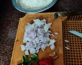 A picture of step 1 of Protein poha.