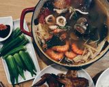 Oak的泰式海鮮湯河粉+鹽麴烤雞翅+清燙秋葵的食譜步驟3照片