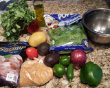 A picture of step 1 of Shrimp pockets with mango salsa.