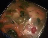 A picture of step 5 of Caldo de pollo.