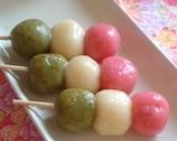 A picture of step 3 of Great for Cherry Blossom Viewing! Chewy and Soft Tri-Coloured Dumplings.