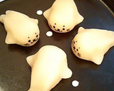 A picture of step 8 of Wagashi Shaped Like Shirotan the Seal.